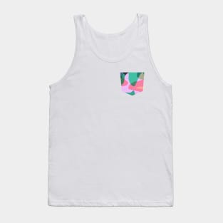 Pocket - ABSTRACT CAMOUFLAGE PINK GREEN Tank Top